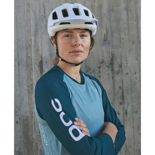 Polera Mujer Mtb Pure 3 4 Jersey Dioptase Blue POC