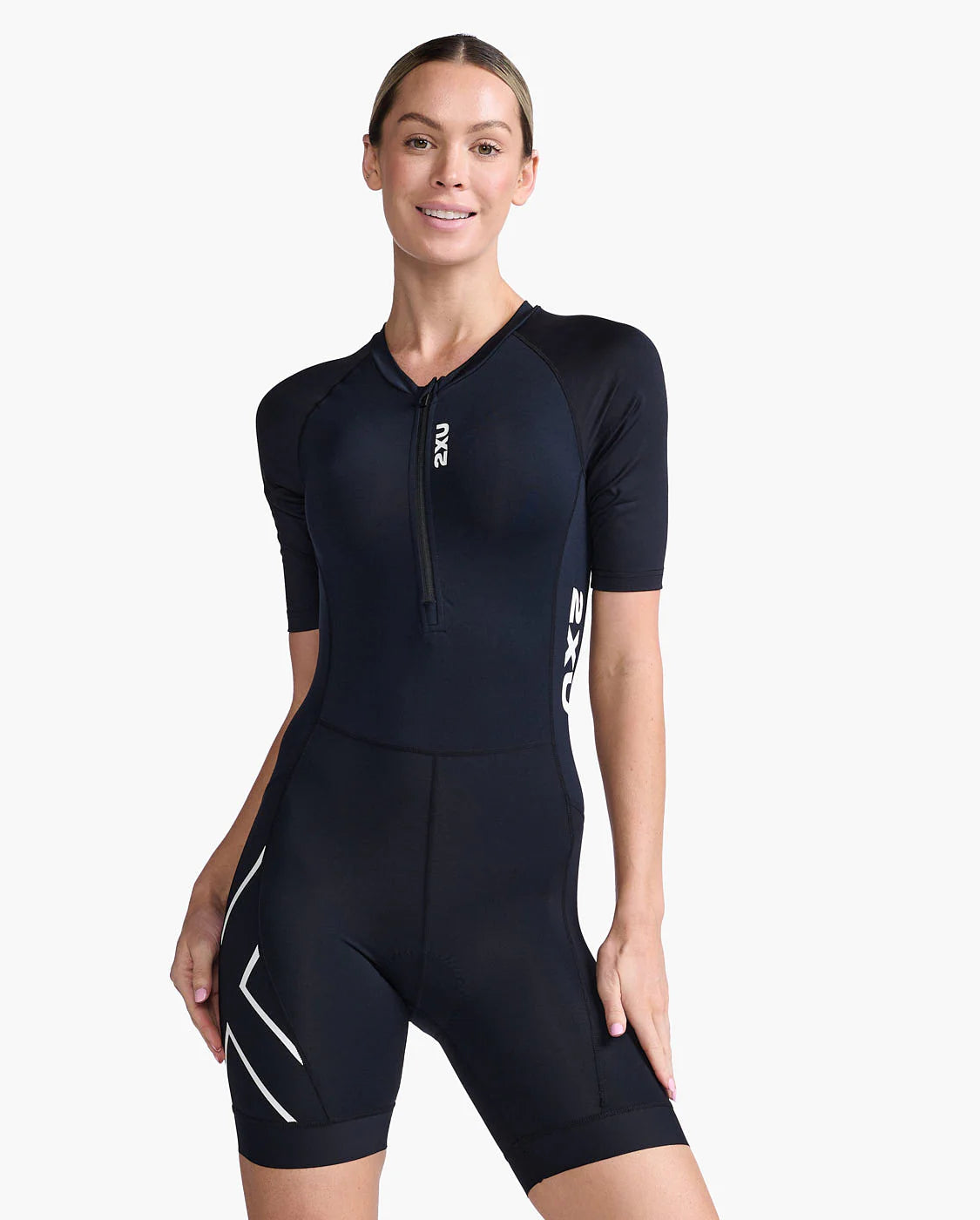 Trisuit Mujer Core Sleeved - Black/White - 2XU