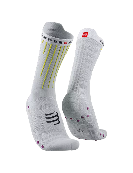 Aero Socks White Safety Yellow/Neon Pink