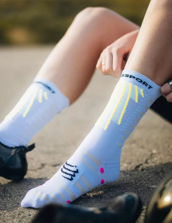 Aero Socks White Safety Yellow/Neon Pink