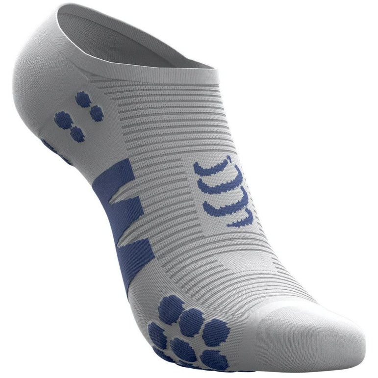 No Show Socks White Blue