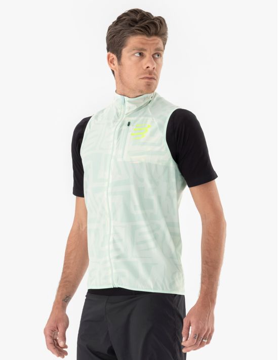 Hurricane Windproof Vest M Sugar Swizzle/Ice Flow/Safety Yellow