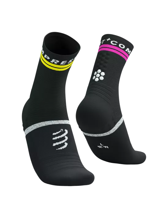 Pro Marathon Socks V2.0 Black/Safety Yellow/Neon Pink