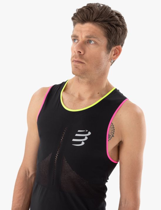 Pro Racing Singlet M Black/Safety Yellow Neon Pink