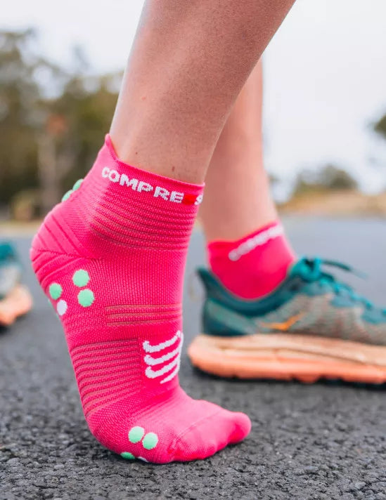 Pro Racing Socks RUN LOW v4.0 Hot Pink/ Summer Green