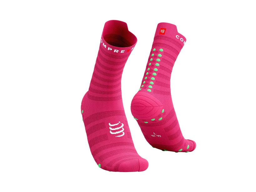 Pro Racing Socks Run High ULTRALIGHT v4.0 Hot Pink/Summer Green