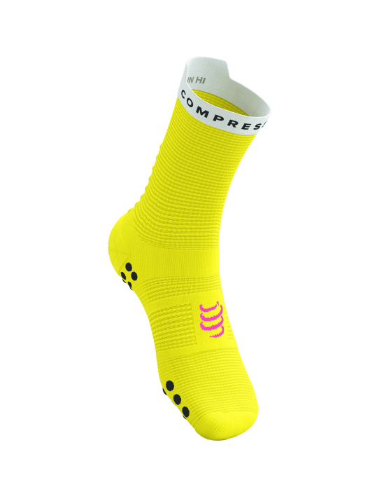 Pro Racing Socks RUN HIGH V4.0 Safety Yellow/White Black/Neon Pink