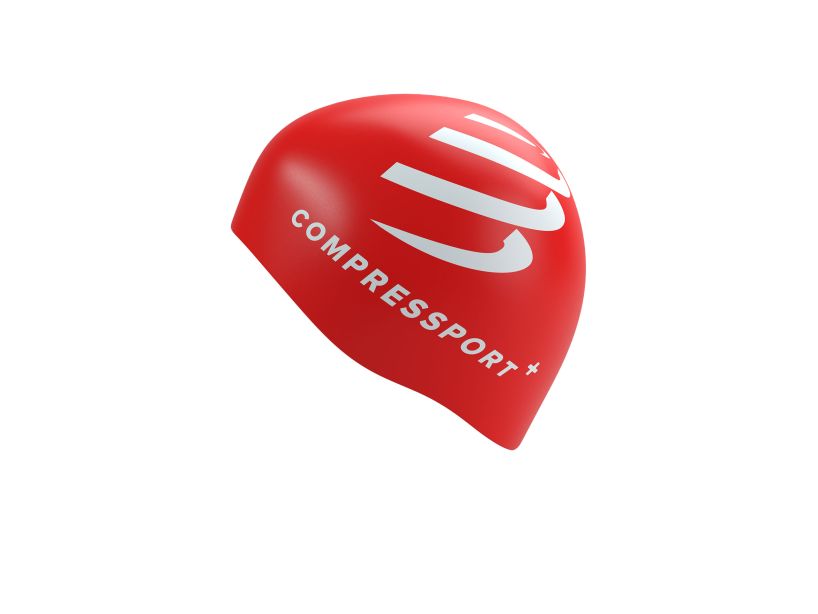 Swim Cap Red/White