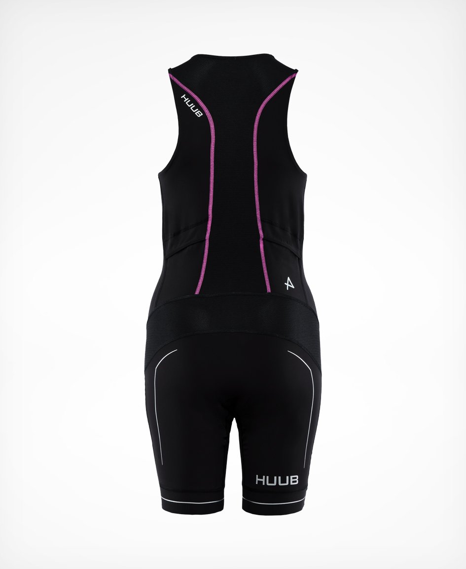 Tri Suit Mujer Aura Tri Suit Black/Purple - HUUB