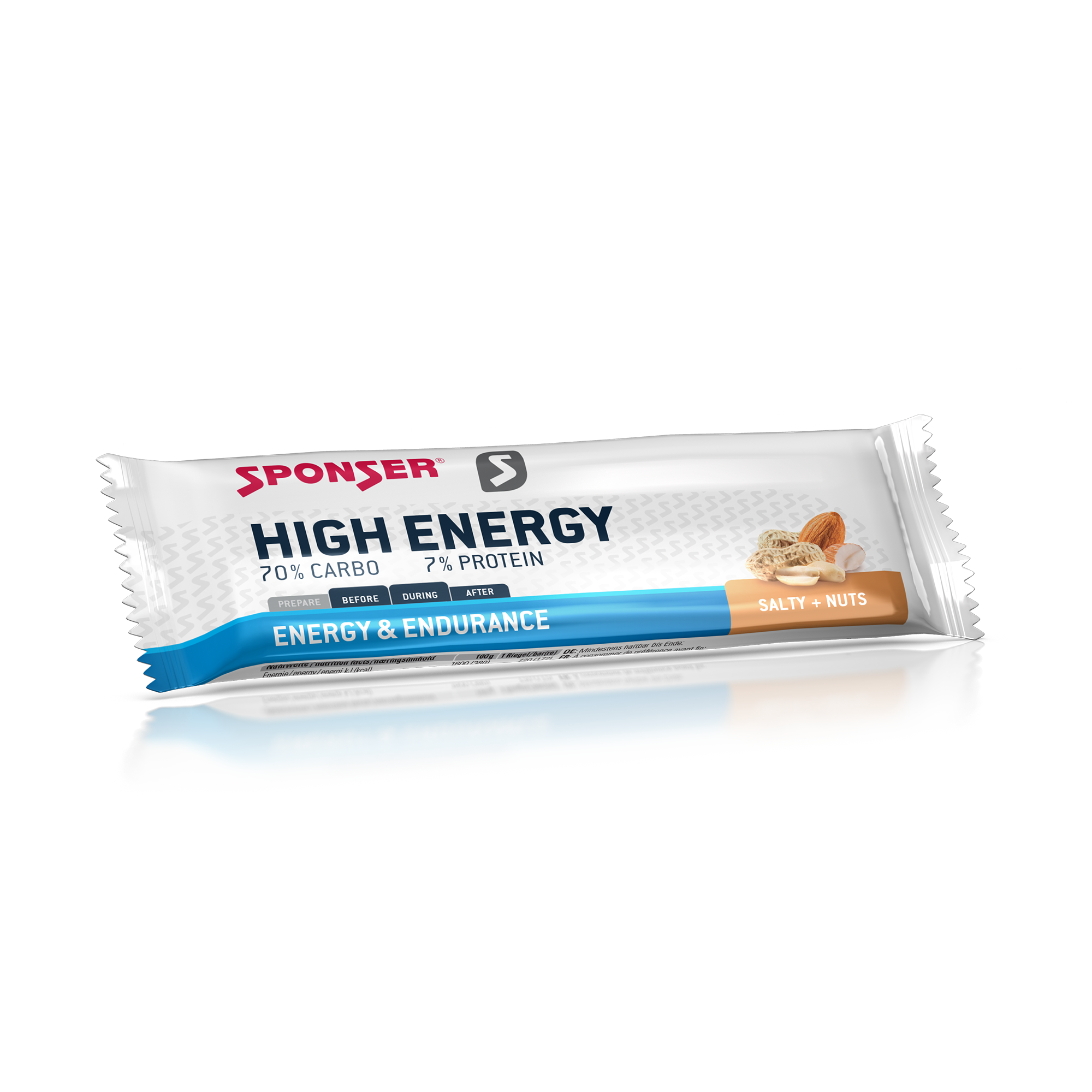 High Energy Salty + Nuts 70% Carbo 7% protein