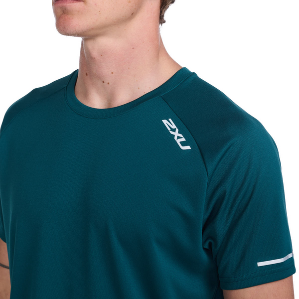 Polera Hombre Aero Tee Hombre Deep Jade/Silver Reflective - 2XU