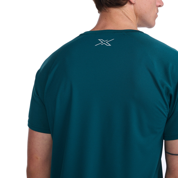 Polera Hombre Aero Tee Hombre Deep Jade/Silver Reflective - 2XU