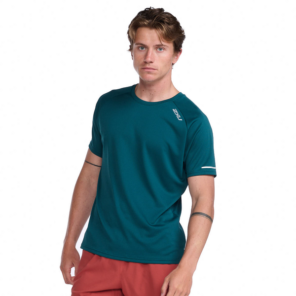 Polera Hombre Aero Tee Hombre Deep Jade/Silver Reflective - 2XU