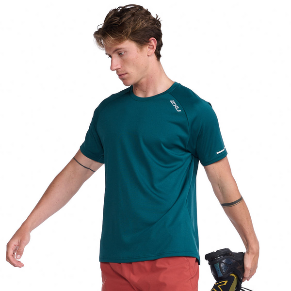 Polera Hombre Aero Tee Hombre Deep Jade/Silver Reflective - 2XU