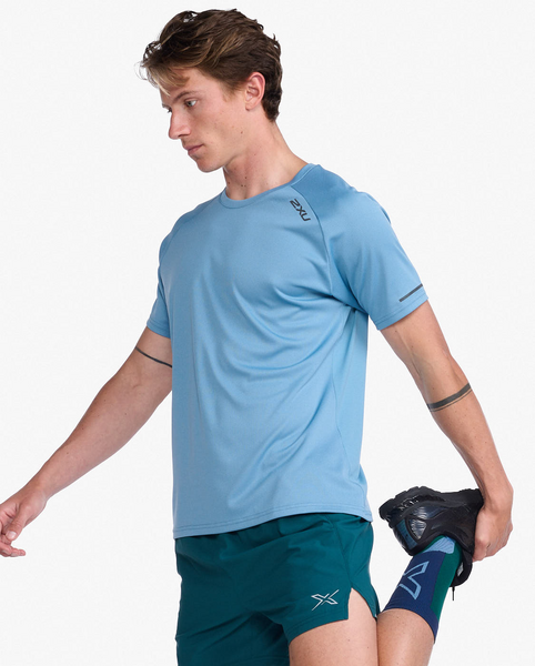 Aero Tee - Azul, Camisetas running hombre