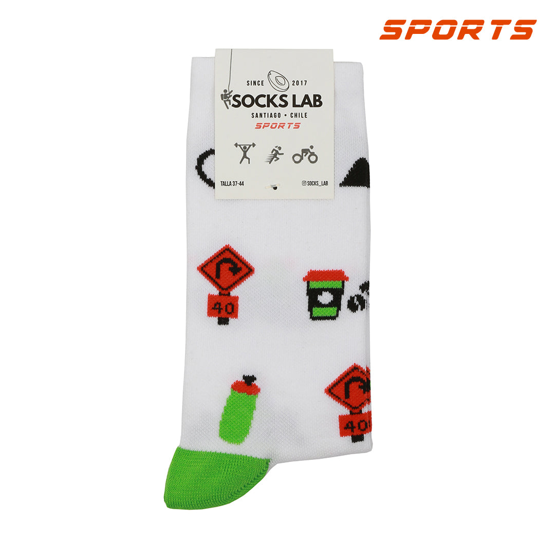 Calcetines deportivos - Bici Ruta Blanco - Socks Lab
