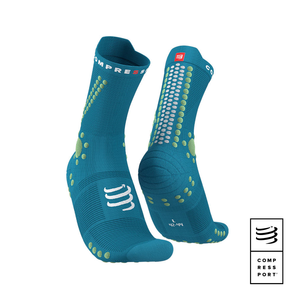 Calcetines de Trail Running Pro Racing Socks v4.0 Enamel/Paradise Green - Compressport